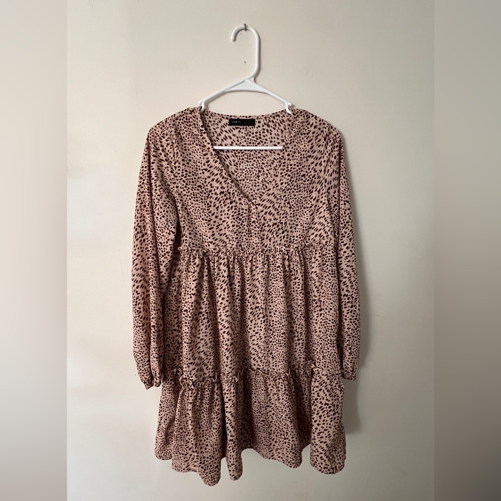 SHEIN Brown Leopard Print Dress
